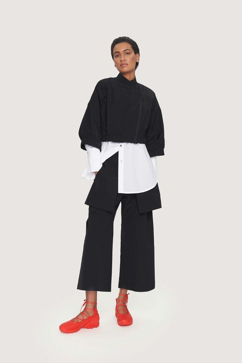 Fukkura poplin culotte pants
