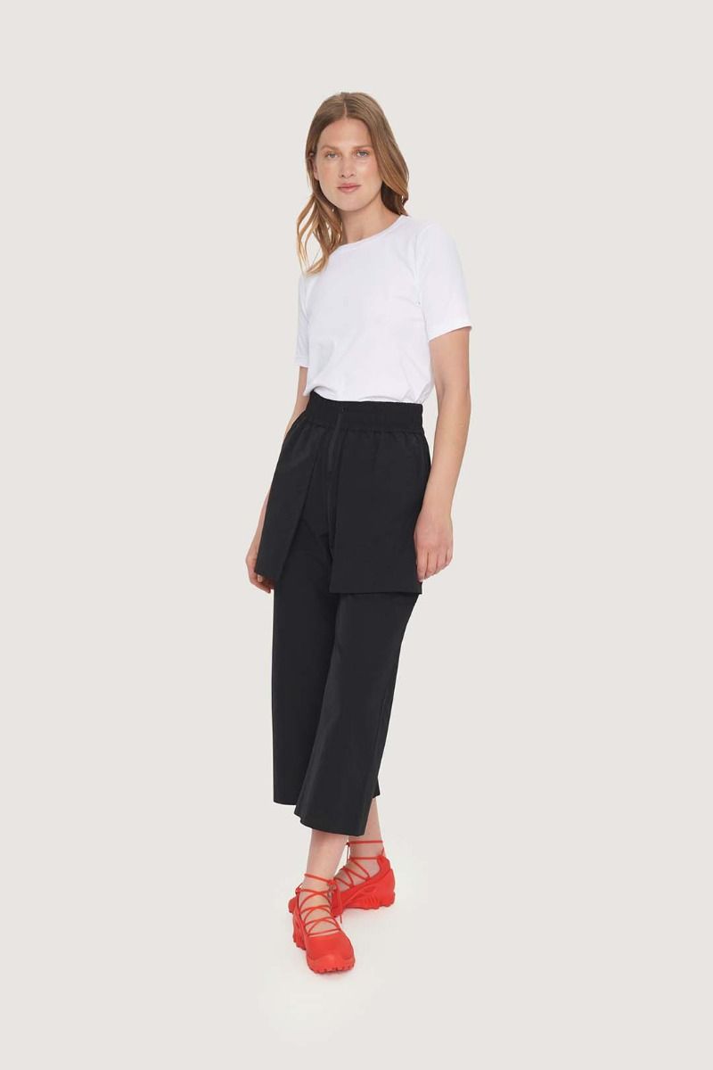 Fukkura poplin culotte pants