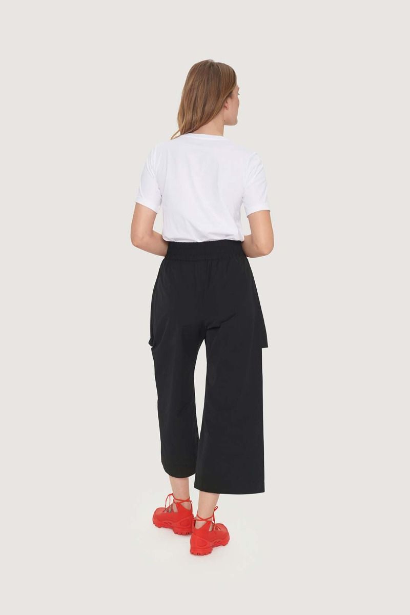 Fukkura poplin culotte pants