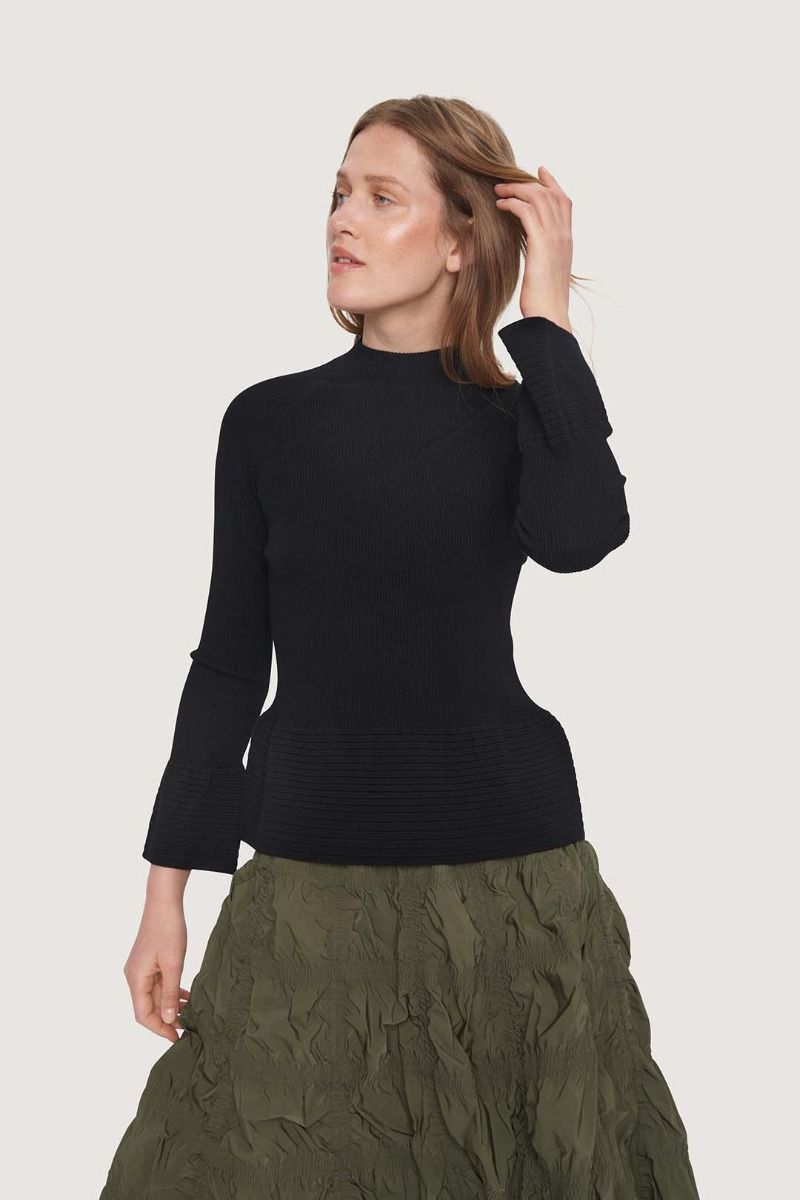Saku rib-knit blouse