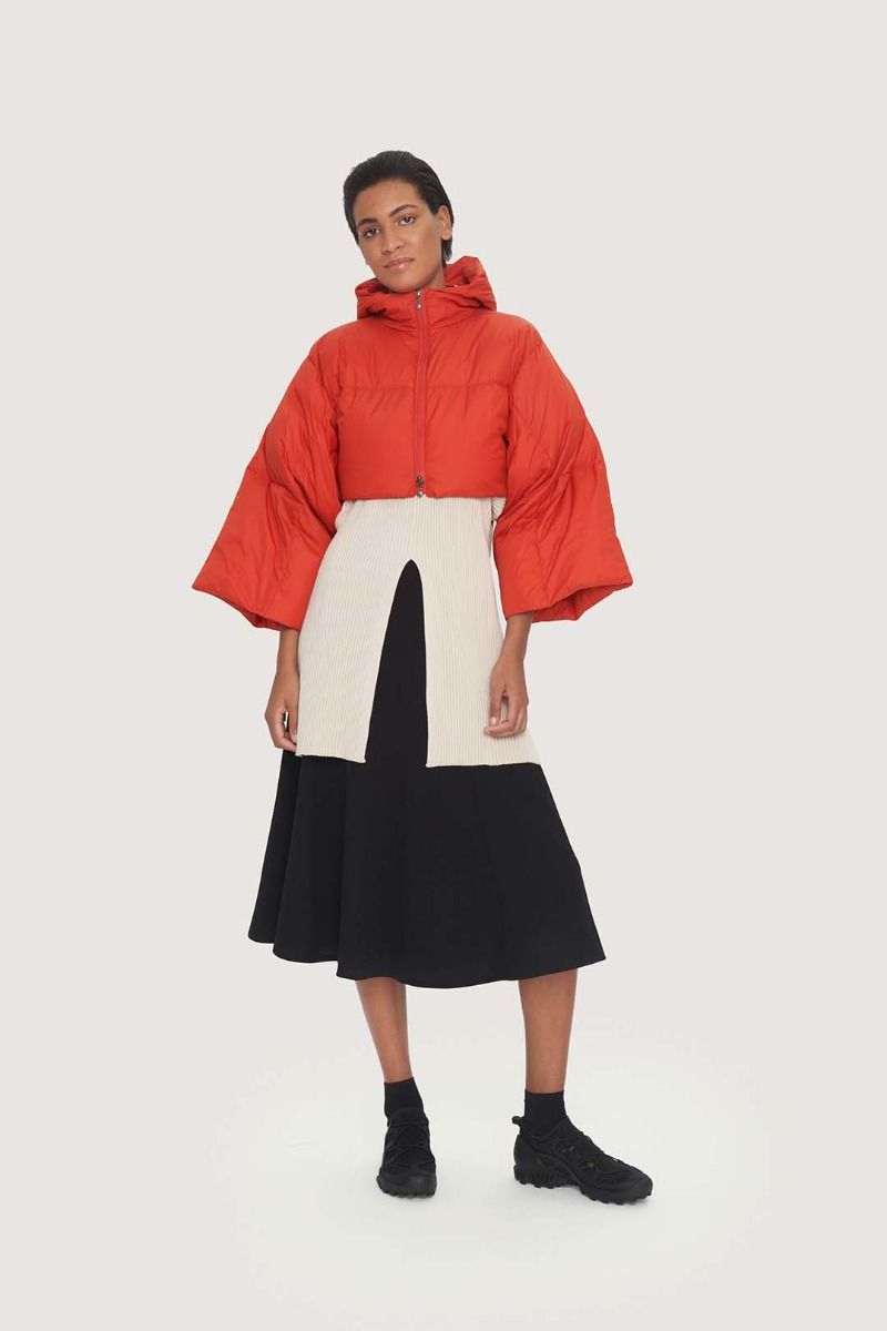 Feather down short jacket