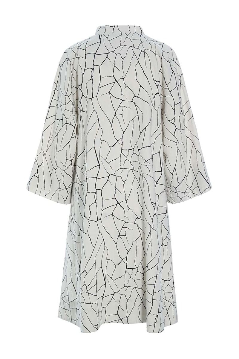 Craquelure coat dress