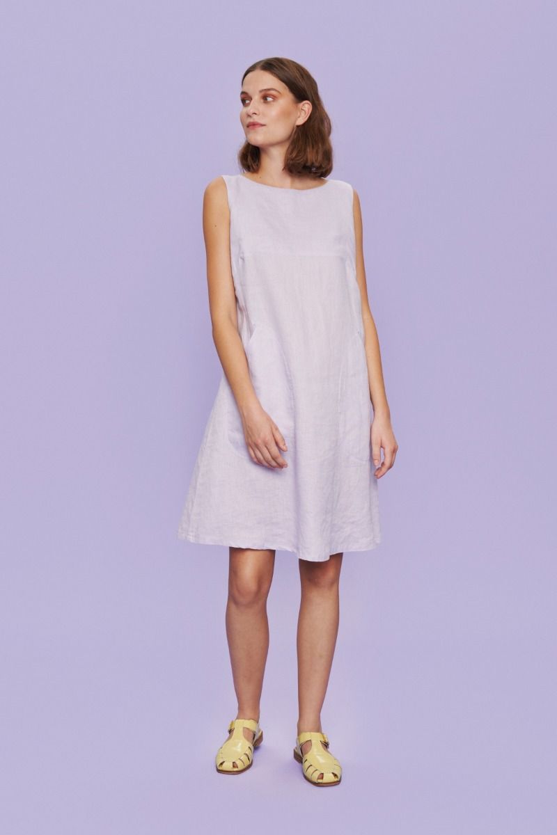 Airy linen sleeveless dress