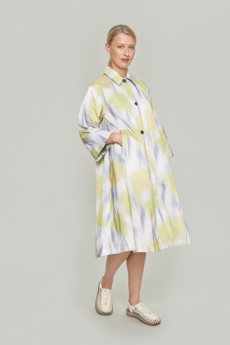 Ikat tulip coat