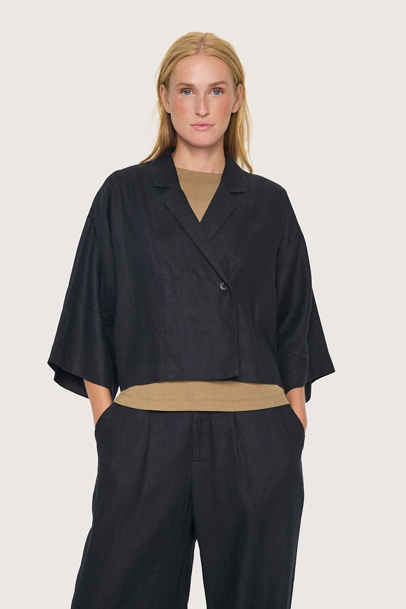 Lazy linen short jacket