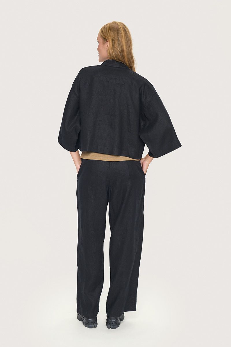 Lazy linen short jacket