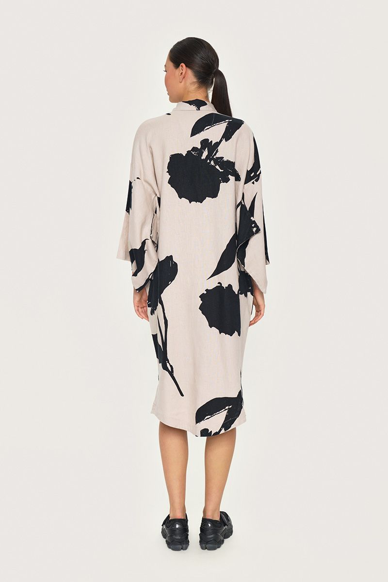 Shadow blossom shirt dress