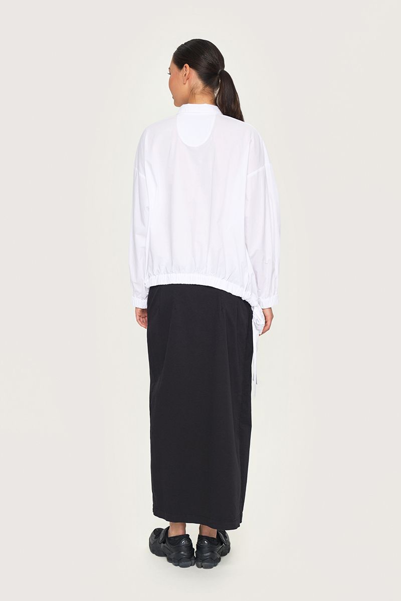 Core cotton shirt with drawstring