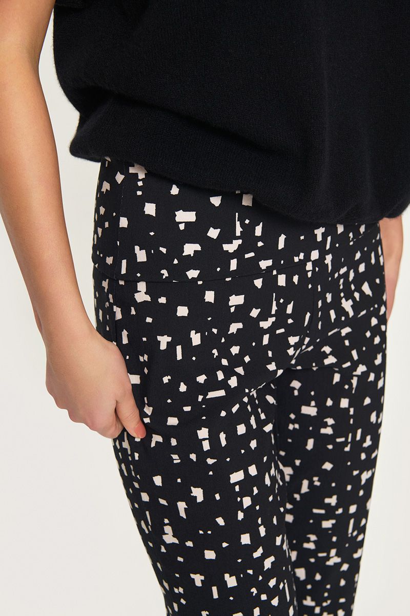 Ivory stickers flared trousers