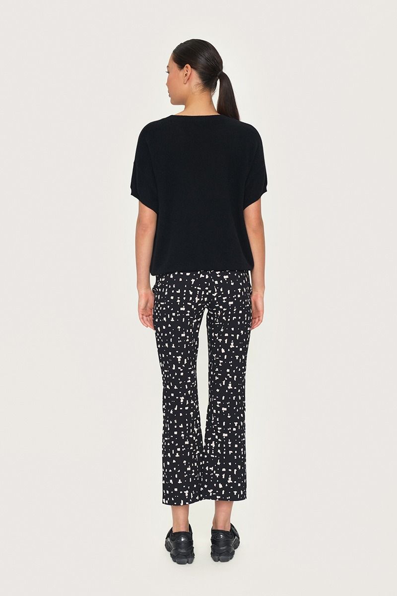 Cloud cashmere short-sleeved blouse