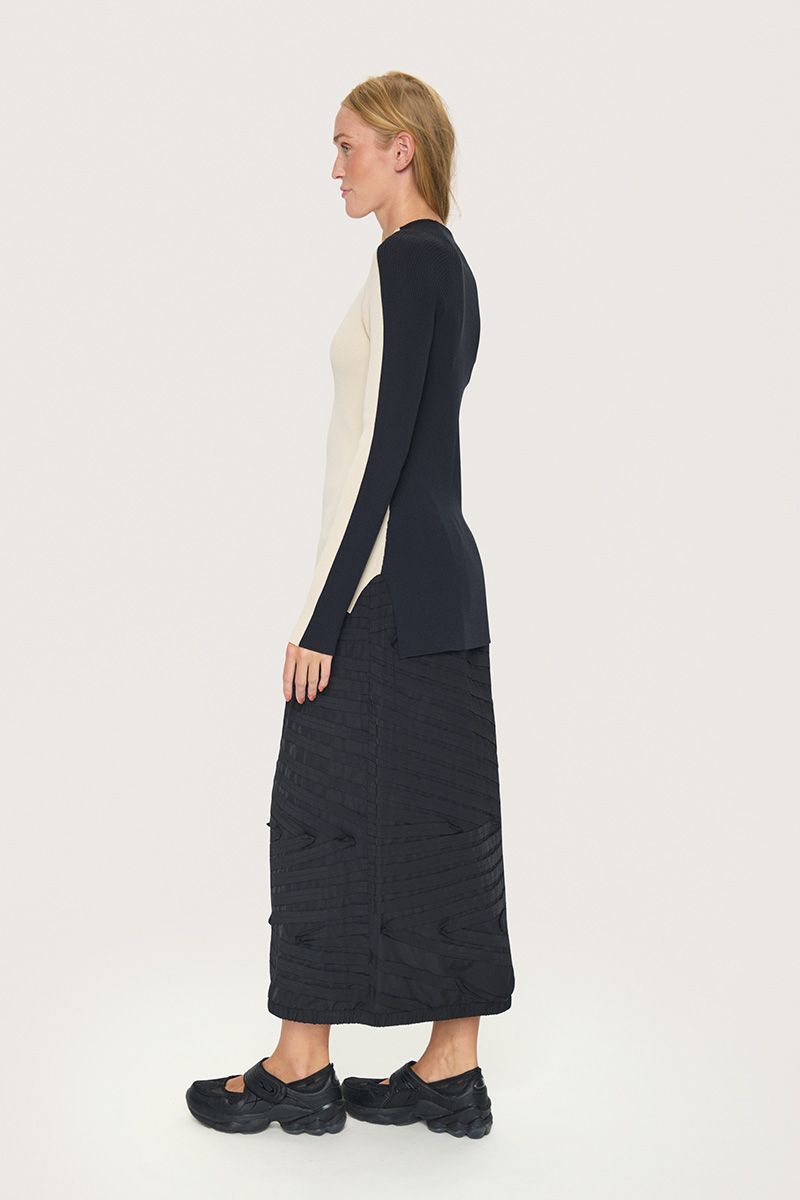 Saku two-tone blouse