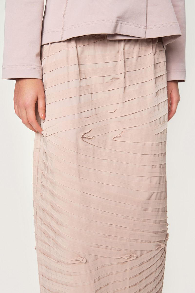 Fukkura poplin long skirt