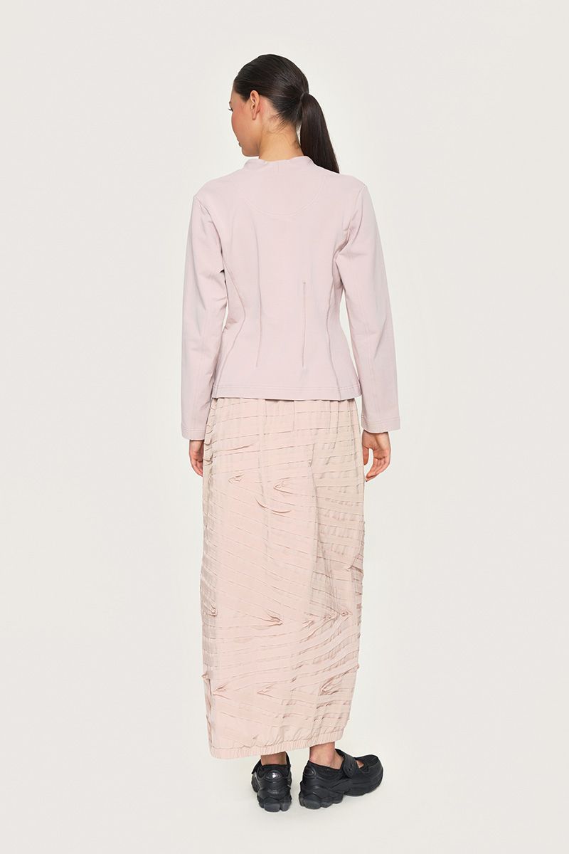Fukkura poplin long skirt