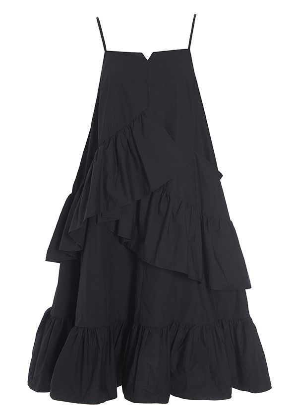 Paper poplin strap dress