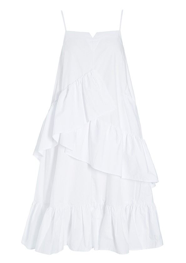 Paper poplin strap dress