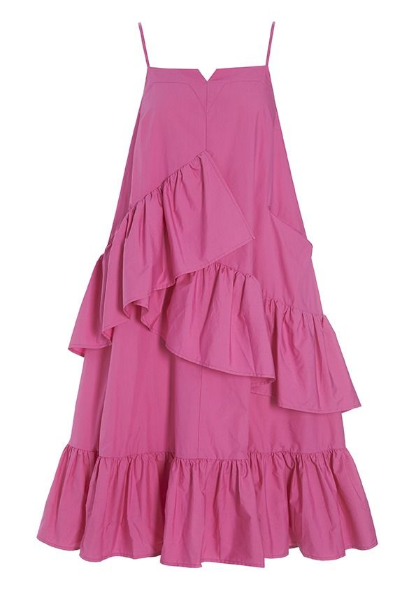 Paper poplin strap dress
