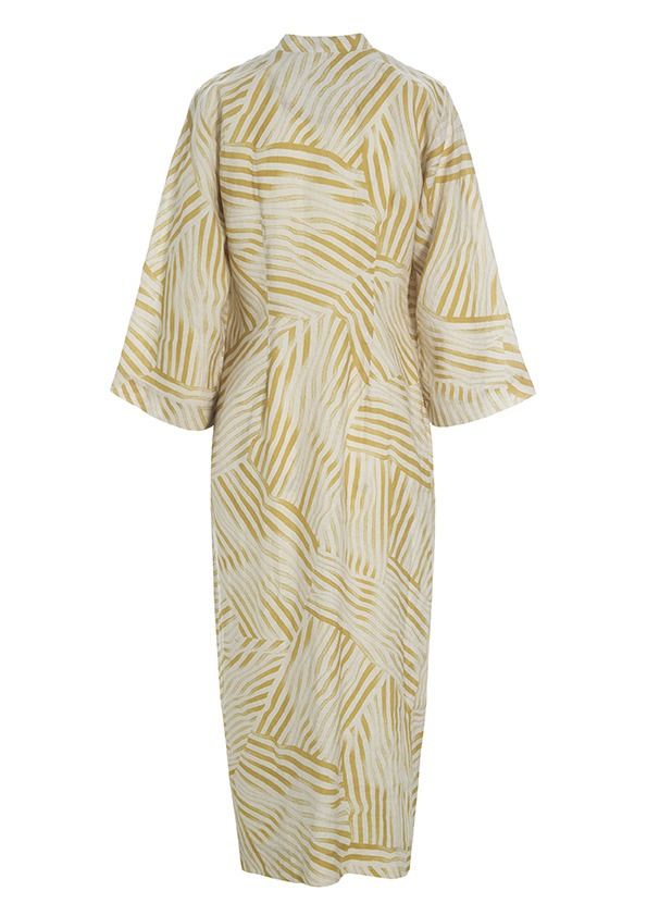 Peony & waves dress with buttons