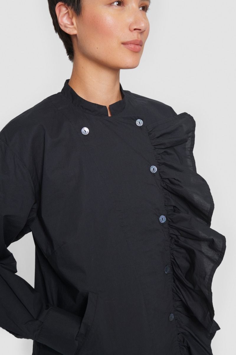 Core cotton flounce shirt