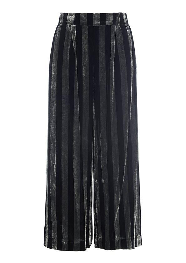 Velvet stripe pants