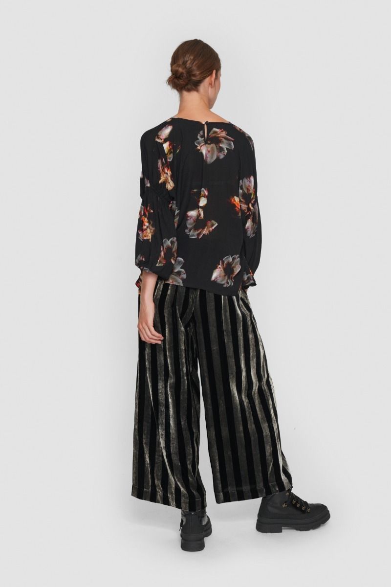 Velvet stripe pants