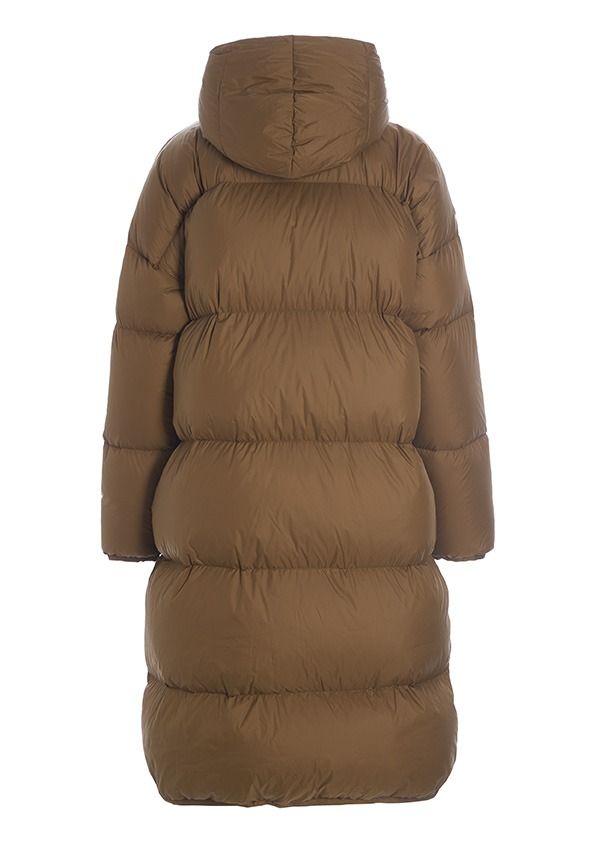 Feather down coat with hood