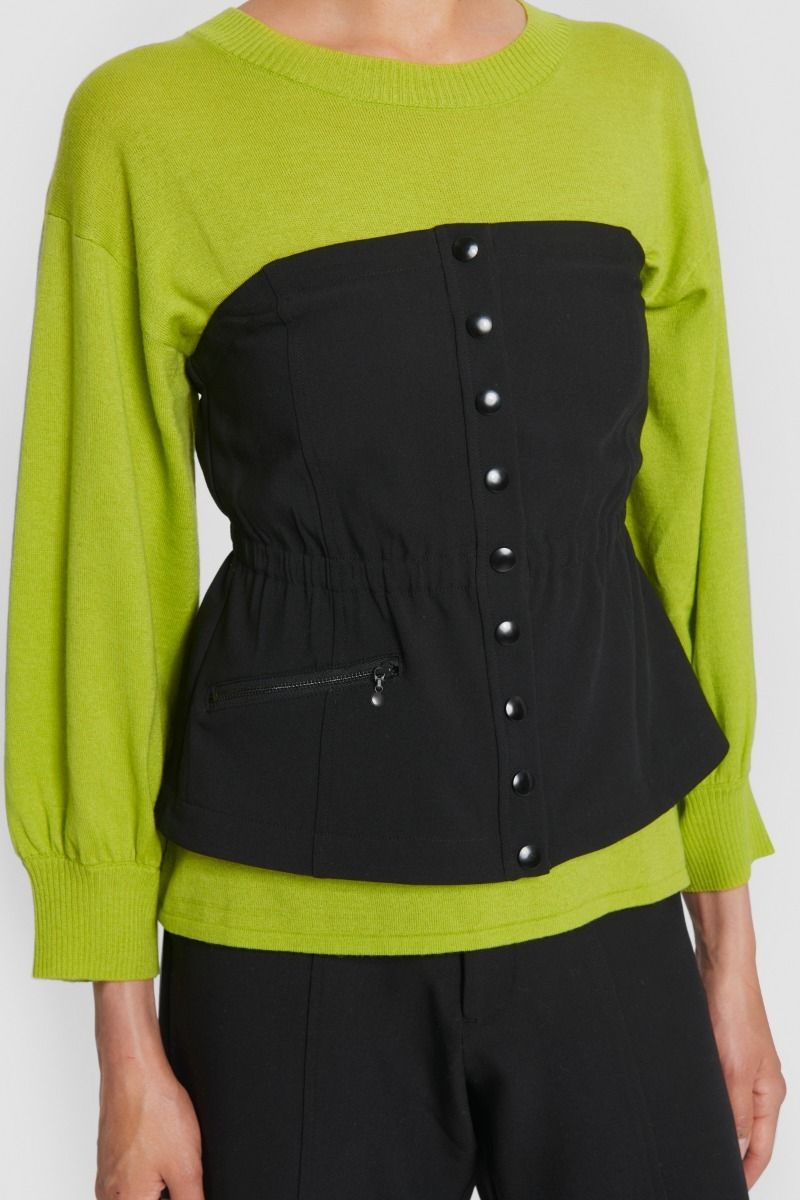 Lux stretch corsage top
