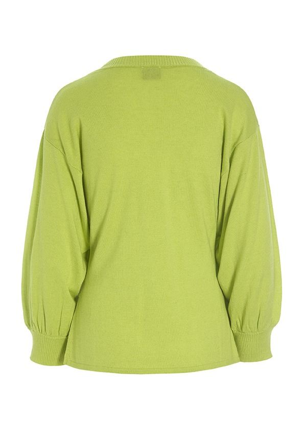 Wakasu wool blend blouse with 3/4 sleeve