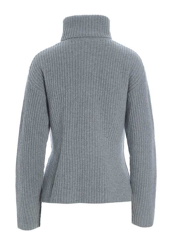 Gamine knit turtleneck blouse