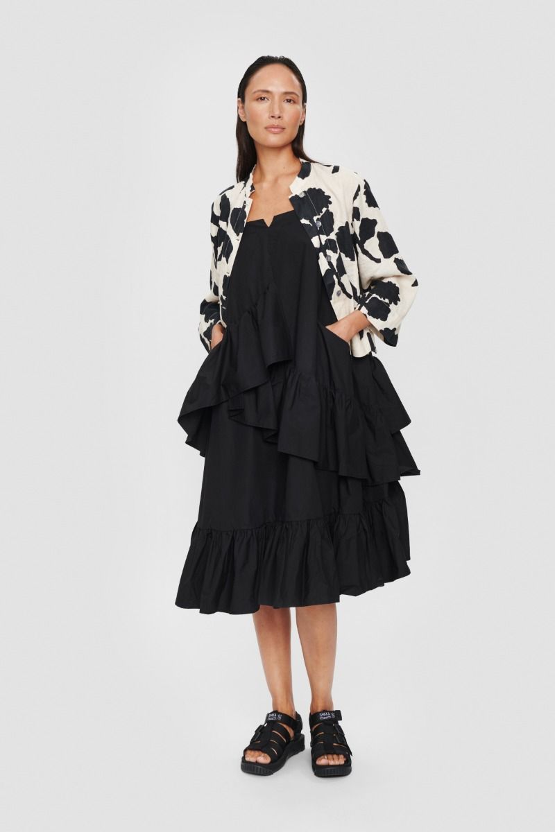 Paper poplin strap dress