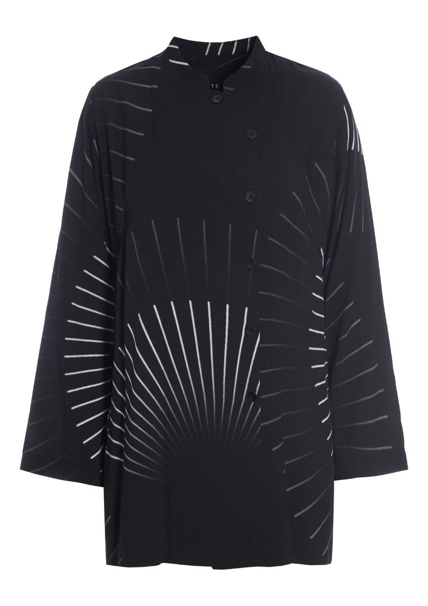 Black fan & red ribbon FSC shirt