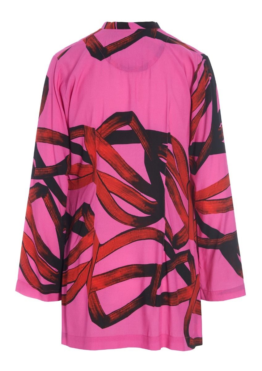 Black fan & red ribbon FSC shirt