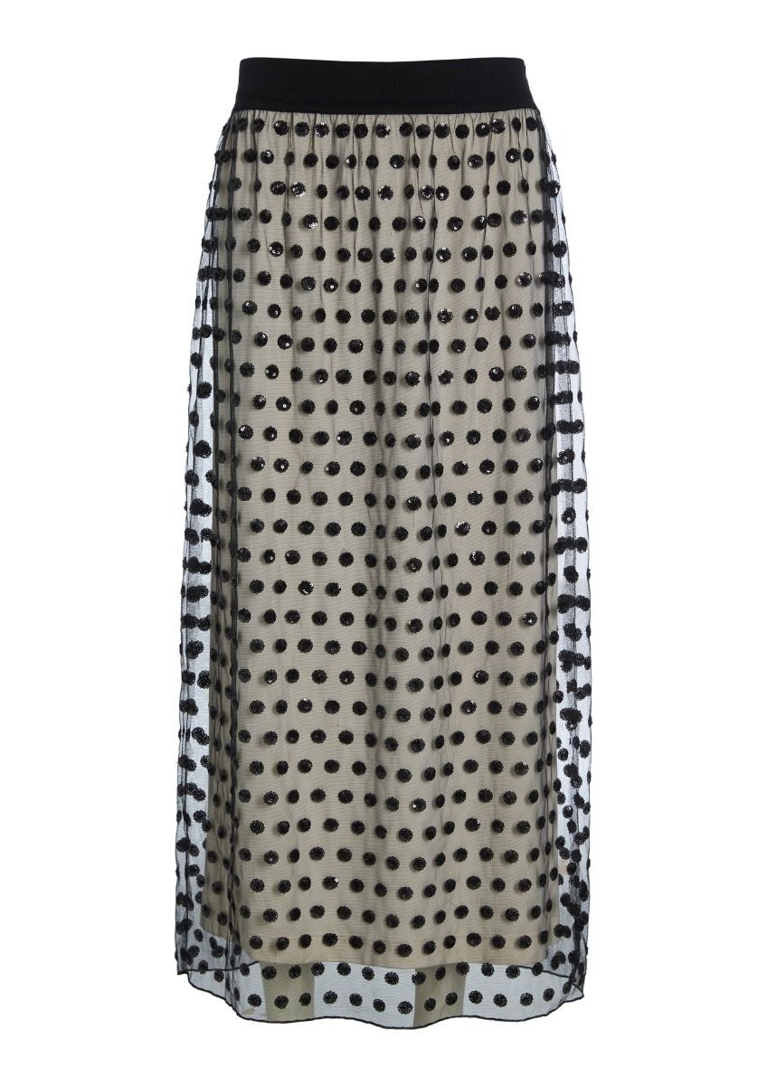 Embroidery mesh skirt