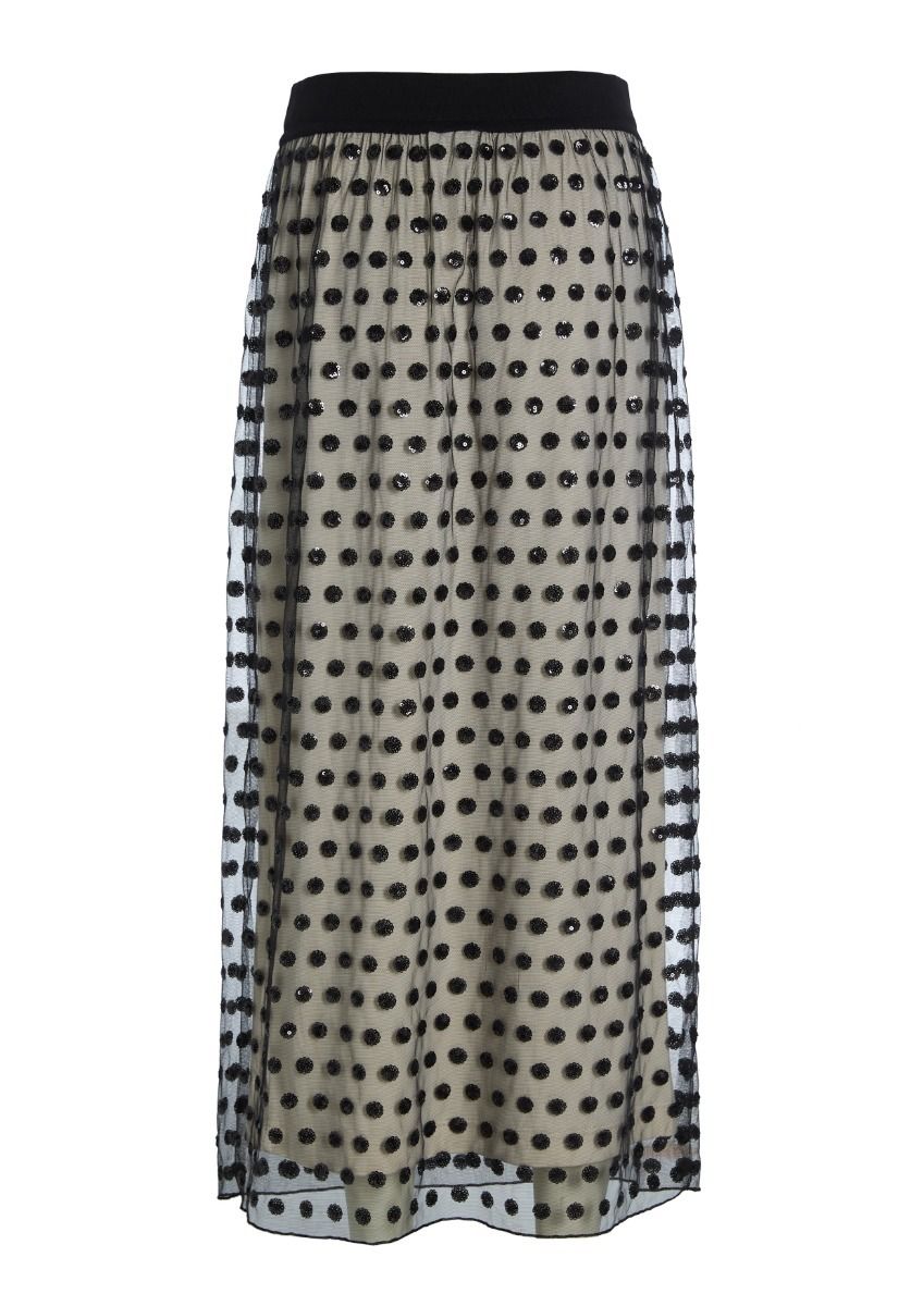 Embroidery mesh skirt