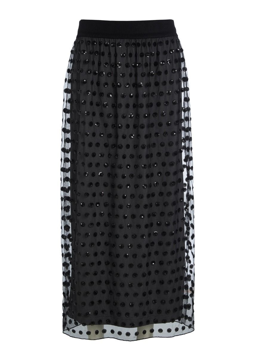 Embroidery mesh skirt