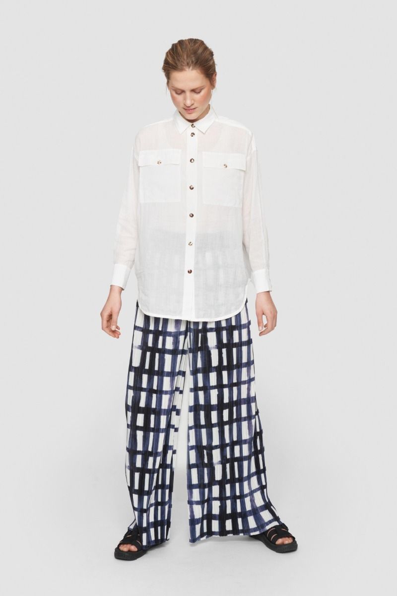 Blur cotton shirt with collar