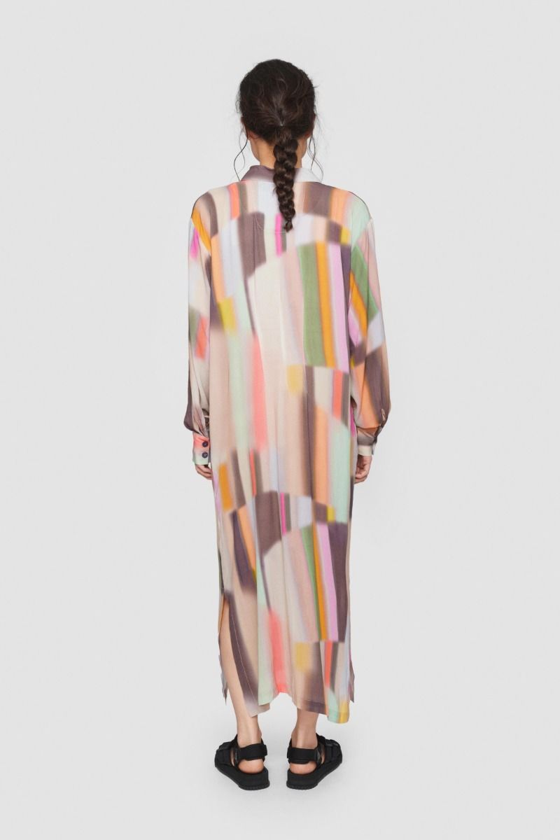 Soft colour block FSC shirt dress