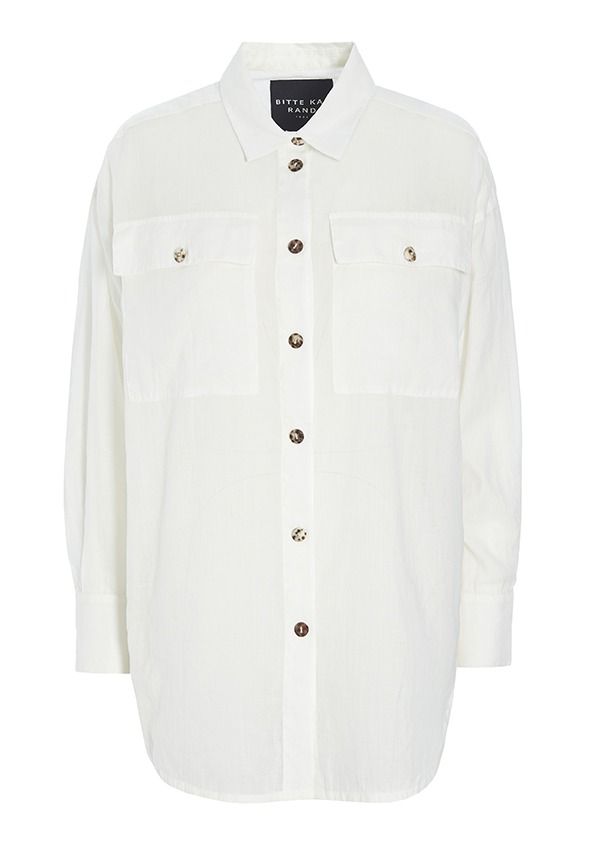 Blur cotton shirt with collar
