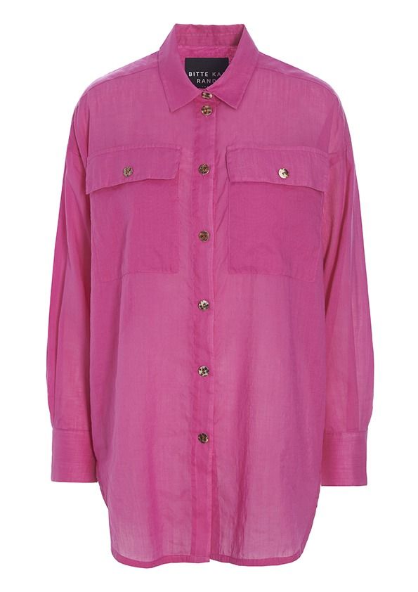 Blur cotton shirt with collar