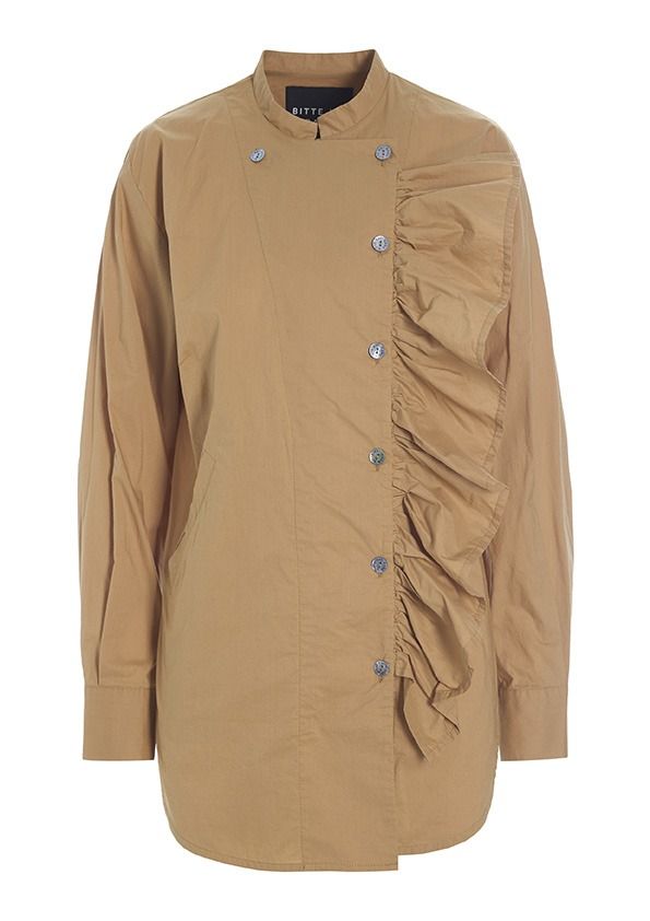 Core cotton flounce shirt