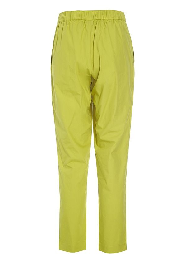 Paper poplin narrow pants