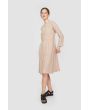 Lazy linen dress with elastic