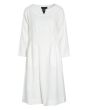 Lazy linen dress with elastic