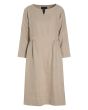 Lazy linen dress with elastic