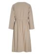 Lazy linen dress with elastic