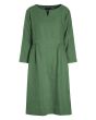 Lazy linen dress with elastic