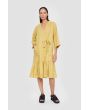 Airy linen wrap dress