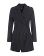 Pinstripe jersey blazer jacket