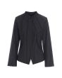 Pinstripe jersey jacket