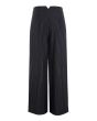 Pinstripe jersey wide pants