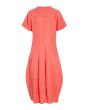 Airy linen dress with V-neck